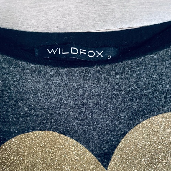Wildfox gold sparkle heart sweater - Picture 3 of 4